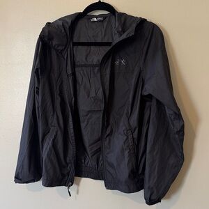 The North Face black lightweight rain jacket